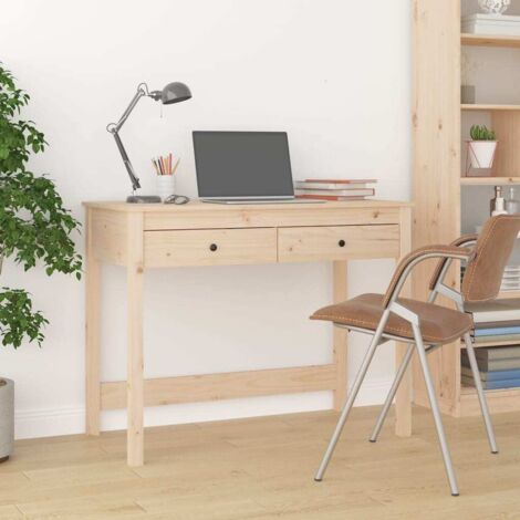 vidaXL Schreibtisch mit Schubladen 100x50x78 cm aus massivem Kiefernholz