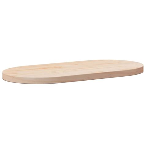 vidaXL Tischplatte 80x40x2,5 cm aus massivem Kiefernholz oval