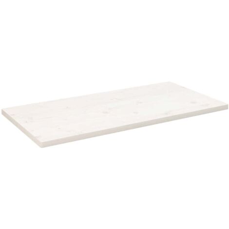vidaXL Table Top White 100x50x2,5 cm Solid Wood Pine Rectangular