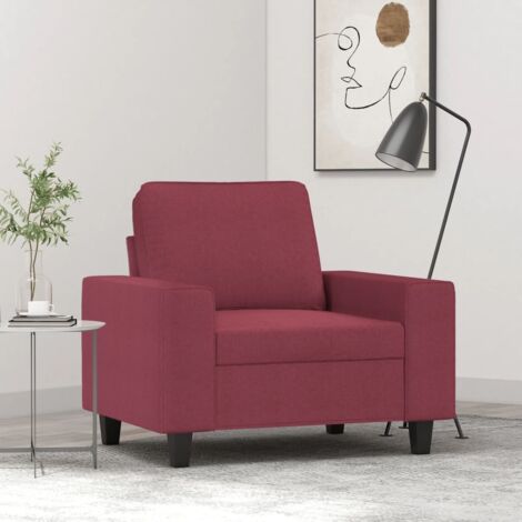 vidaXL Sessel Bordeaux Rot 60 cm Stoff