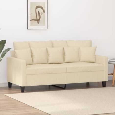 2-Sitzer Creme 140 cm Stoff