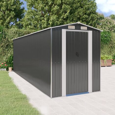 vidaXL Gartenhaus Anthrazit 192x606x223 cm Verzinkter Stahl