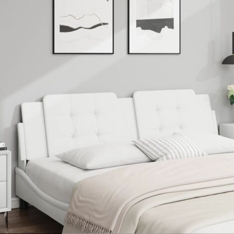 vidaXL Kopfpolster für das Bett Weiß 180 cm Kunstleder