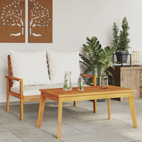 Gartensofa-Set mit Kissen Massivholz Akazie vidaXL