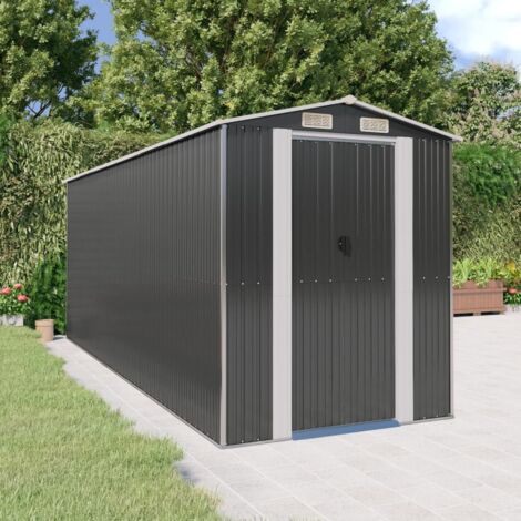 Gartenhaus Anthrazit 192x523x223 cm Verzinkter Stahl