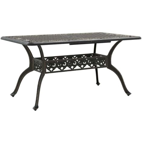 Gartentisch Bronze 150x90x72 cm aus Aluminiumguss (1/5)