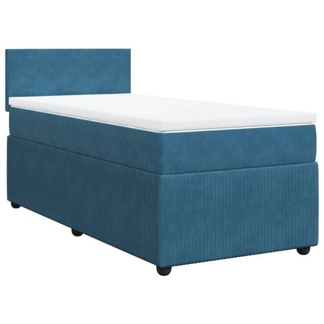 Lattenrost-Bett mit blauem Matratze 100x200 cm