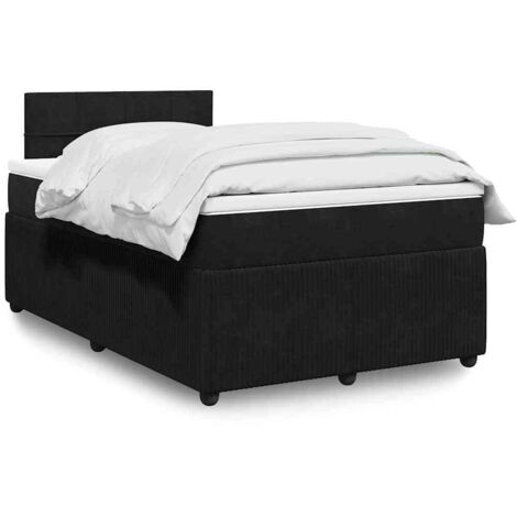 Boxspringbett mit Matratze Schwarz 120x190 cm Samt vidaXL