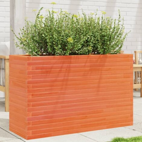 vidaXL Rechteckige Blumenkasten aus massivem Kiefernholz 110x40x68,5 cm