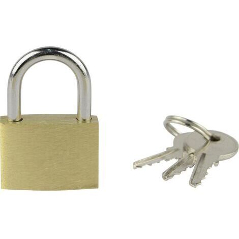 Bruder-Mannesmann M 413-25 Kompakt-Schloss aus goldfarbenem Messing (1/2)