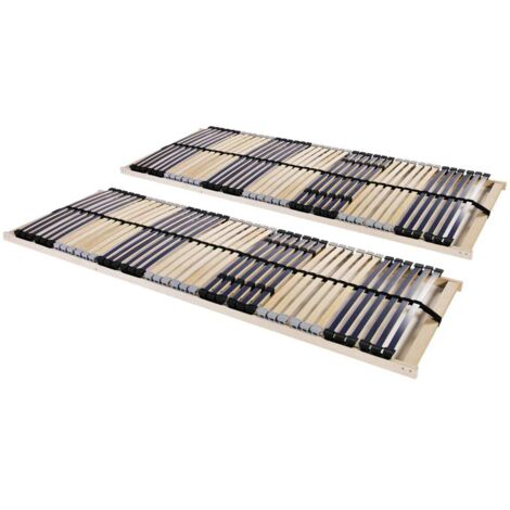 Lattenroste 2 Stk. mit 42 Latten 7 Zonen 90x200 cm vidaXL
