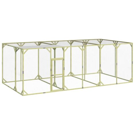 vidaXL Hühnermobil 600x300x200 cm imprägniertes Massivholz