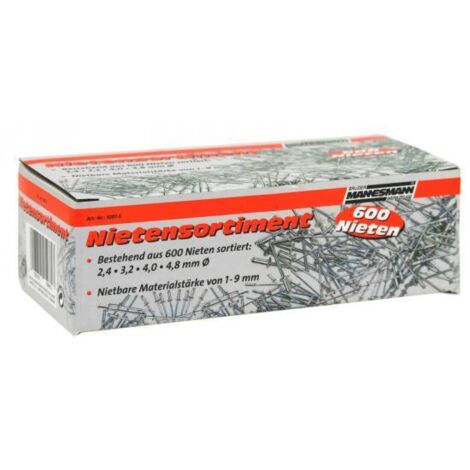 Bruder-Mannesmann Sortiment Kit Kunststoff-Nieten 600 Stk. (1/2)