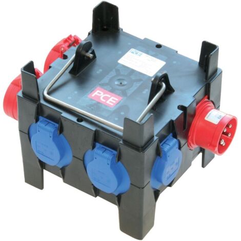 PCE Stromverteiler, IMST, 2x CEE 16A, 4x Schutzkontakt-Steckdose
