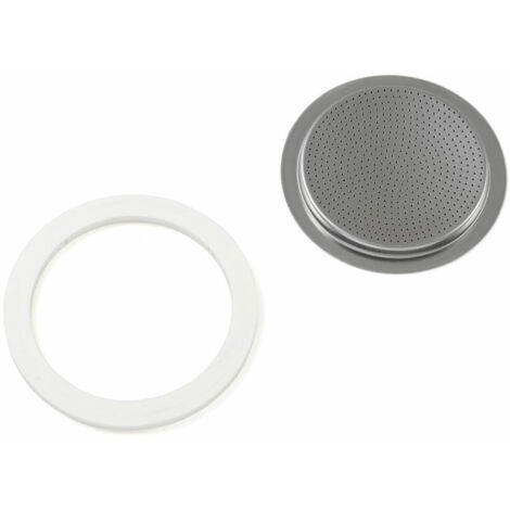 Bialetti Ersatzset 1-2 Tassen Silikondichtung+Filter Edelstahl (0800410)