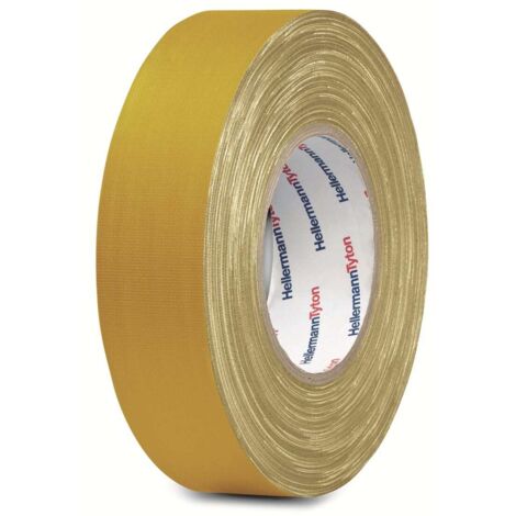 HellermannTyton HelaTape Tex Klebeband Gelb 19 mm 10 m (1/4)