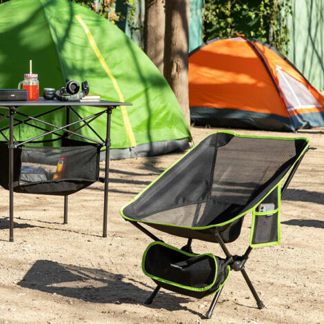 InnovaGoods Folstul Campingstuhl Klappstuhl Schwarz Grün (1/5)
