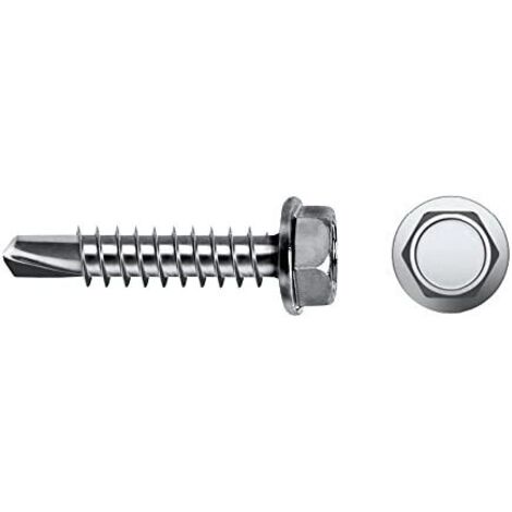Schachtel mit 500 Einheiten verzinkter Sechskantbohrer Ø3,5 x 19 mm