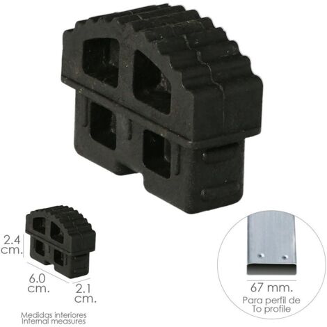 Endkappe Teleskoptreppe Profil 67 mm. Innere Abschnitte. Fassung 2019