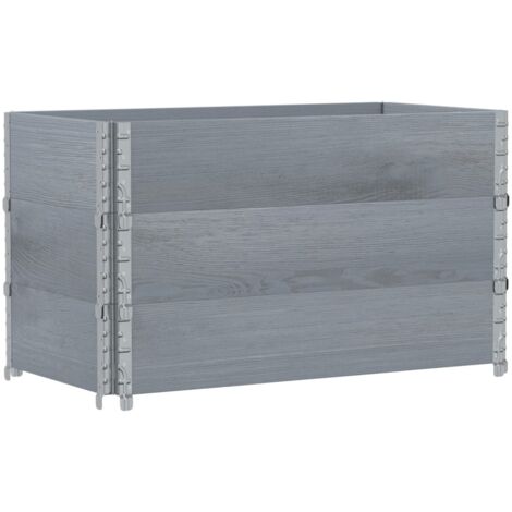 vidaXL Garden Planter Grey 100x50 cm Solid Wood Pine