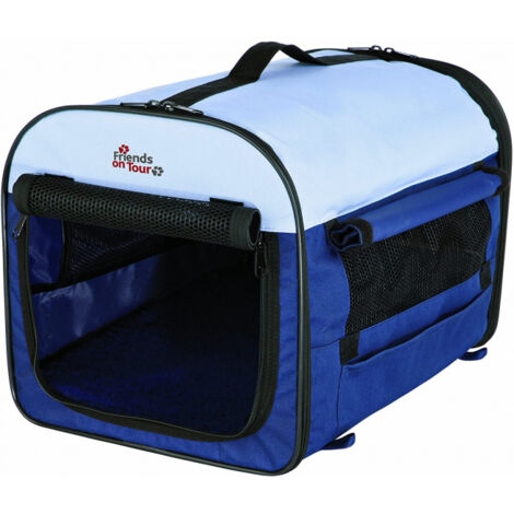 Trixie Transport-Hütte dunkelblau/hellblau S 50 × 50 × 60 cm