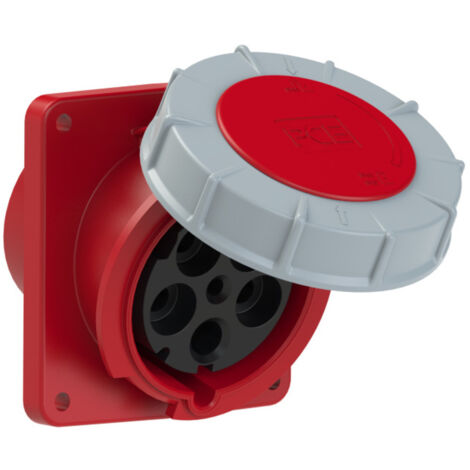PCE Modèle von roter und grauer CEE-Einbau-Steckdose IP67 (1/3)