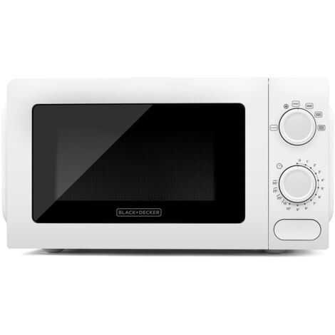 BLACK+DECKER BXMY700E - Mikrowelle de 20L de Fassungsvermögen und 700W de Leistung, 6 Stufen, Auftaufunktion, Timer 30 min, Summer, Geschirr de 245mm, kompaktes Design (1/5)