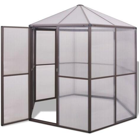 vidaXL Gewächshaus aus Aluminium 240x211x232 cm