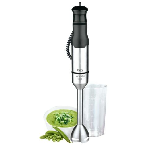 TM Electron TMPBA016 Stabmixer de mit 1200W de Leistung, Haube und Schaft de Edelstahl, Messbecher de 600ml, ergonomischer und rutschfester Griff (1/3)