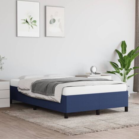 Bettgestell blau 120x190 cm Stoff