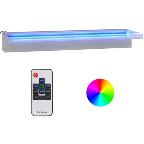 Wasserfall-Element mit RGB LEDs Edelstahl 60 cm vidaXL