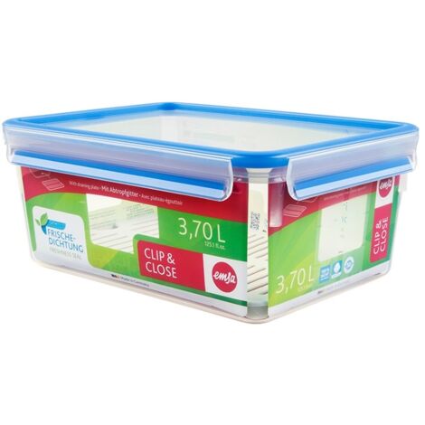 Frischhaltedose Clip & Close 3,7l mit Abtropfgitter