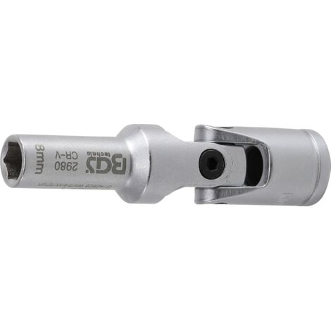 Glühkerzen-Gelenk-Einsatz Sechskant Antrieb Innenvierkant 10 mm (3/8") SW 8 mm (1/4)