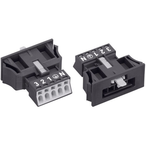 Wago 890-715 Steckverbinder schwarz 5-polig Snap-In (1/2)