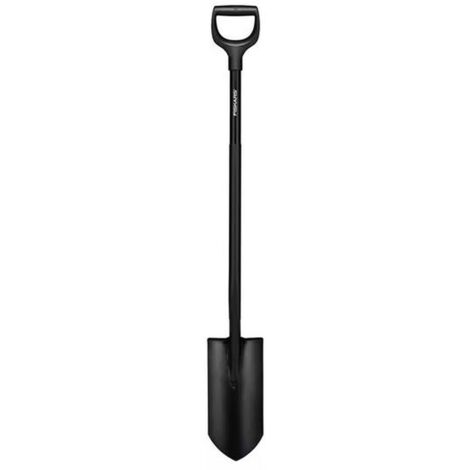 Fiskars Ergonomic Pro Schaufel schwarz, Stahl boriert, 130,7 cm
