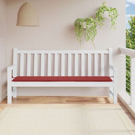 vidaXL Gartenbankkissen rot-bordeaux 200x50x3 cm