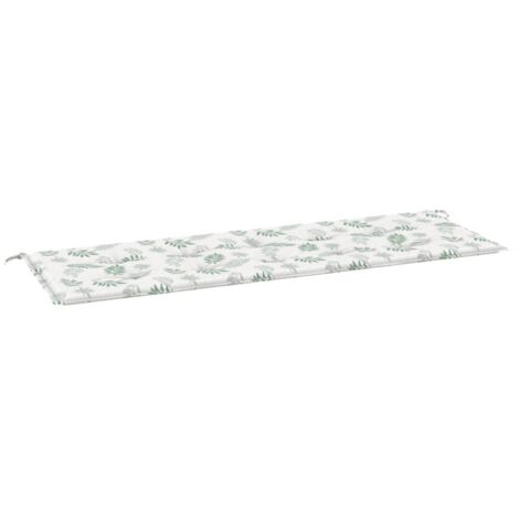 Gartenbank-Auflage Blattmuster 150x50x3 cm Oxford-Gewebe vidaXL