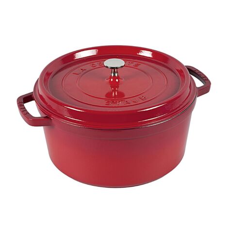 STAUB Cocotte, 28 cm Kirsch-Rot rund Gusseisen (40509-852-0) (1/4)