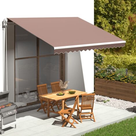 Ersatzgewebe für Markise Braun 4x3,5 m