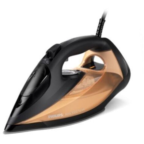 Philips Azur 7000 Serie Bügeleisen de Dampf - 2800W, 50g/min Dauerdampf, 250g de Hub de Dampf, Vertikaler Dampf, SteamGlide Elite Bügelsohle, Schwarz/Gold (DST7040/80)