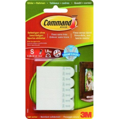 COMMAND 17202 BILDER-MONTAGESTREIFEN S (BIS ZU 1,8 KG TRAGKRAFT) 4 SETS MIT 2 STREIFEN, WEIß