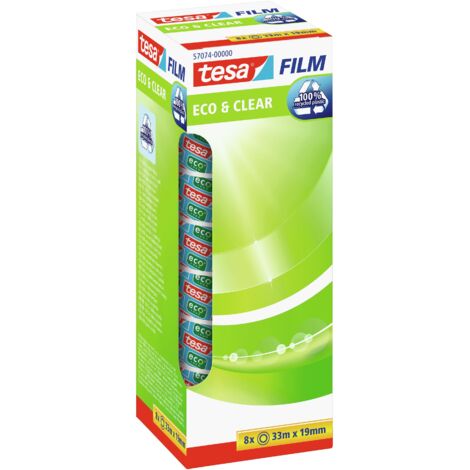tesa  57074-00000-01 tesafilm Eco & Clear Transparent (L x B) 33 m x 19 mm 8 St.