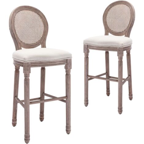Barhocker im 2er-Set, cremeweiß (1/5)