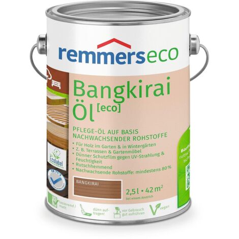 Remmers Bangkirai-Öl [eco], 2,5 Liter, nachhaltiges Bangkirai Öl, aussen und innen, optimal für Bangkirai Gartenmöbel, Terrassen, bienenverträglich