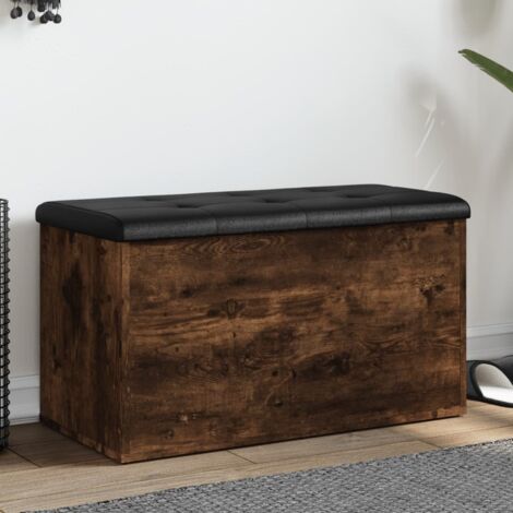 vidaXL Aufbewahrungsbank Raucheiche 82x42x45 cm Holz
