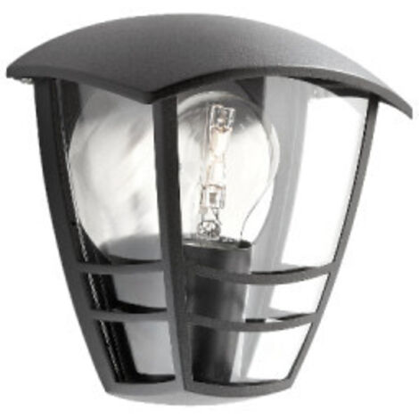 Philips consumer wandleuchte creek schwarz farbe fÜr aussen 60w e27 915002790302 153873016