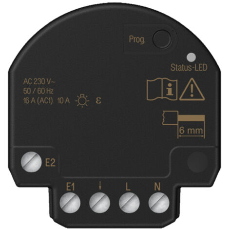 JUNG HOME Schaltaktor 1fach Mini mit 2 Binäreingängen BT S1 B2 U