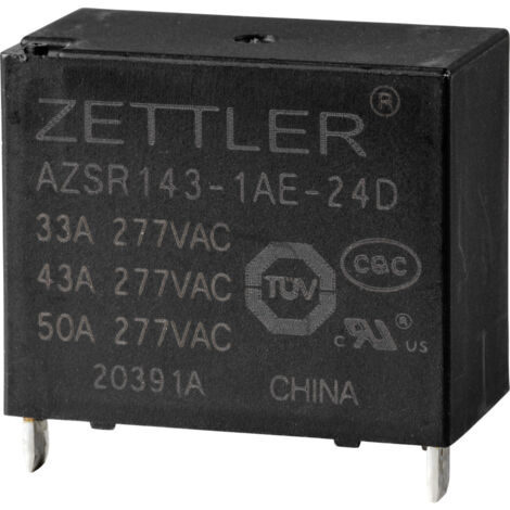 Zettler Electronics AZSR143-1AE-24D Powerrelais 24 V/DC 50 A 1 Schließer 1 St. (1/2)