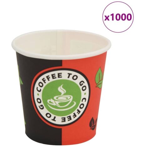 vidaXL 1000 Stk. Einweg-Kaffeebecher Pappe 120 ml (4 oz)