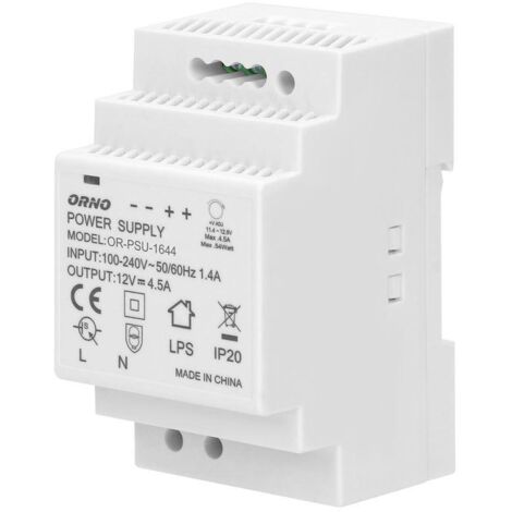 Hutschienen-Netzteil 12VDC 4,5A 54W OR-PSU-1644